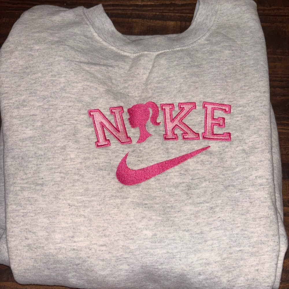 Custom “Nike” Barbie crewneck
